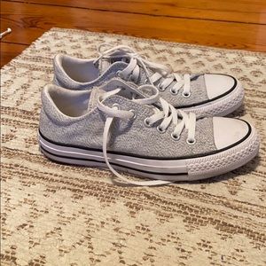 Grey knitted converse